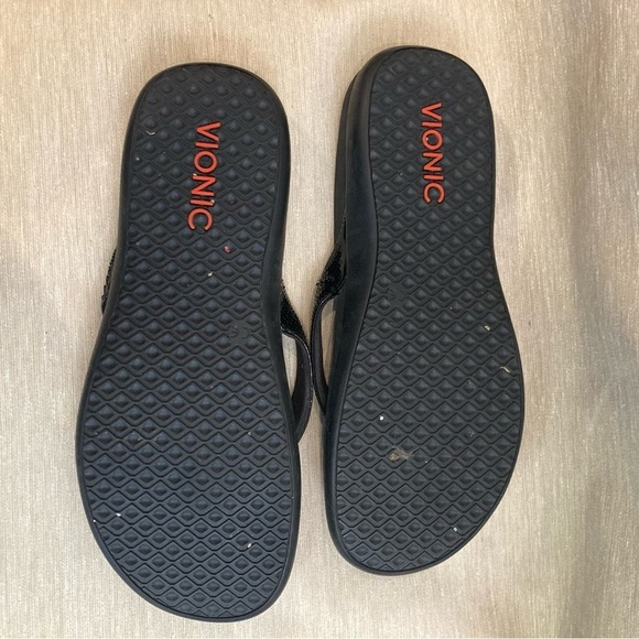 VIONIC  Sz 10 Tide II Slip On Sequin Biomechanical Comfort Footbed Sandals - Picture 7 of 8